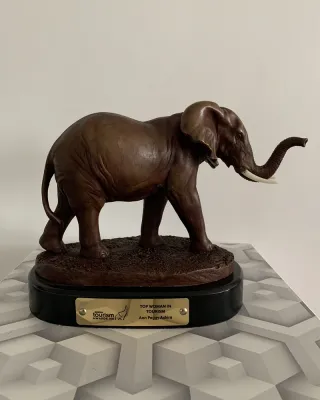 Kenya Tourism Awards bronze elephant trophy for Top Woman in Tourism